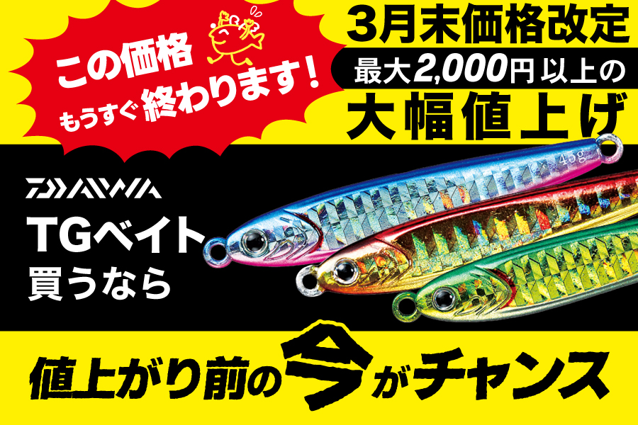 ダイワ TGベイト大幅値上げ！購入は今がチャンス！のサムネイル画像