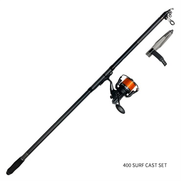 CROWNPEACKS  SURFCAST【振出投げ竿とリールのセット/投げ釣り/防波堤/ブッコミ釣り】(400)