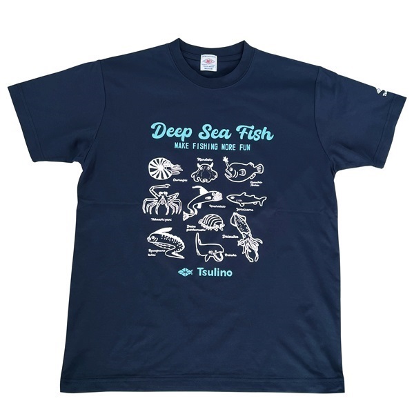 【LUMBER×Tsulino】コットンライクドライＴシャツ(深海魚-S)