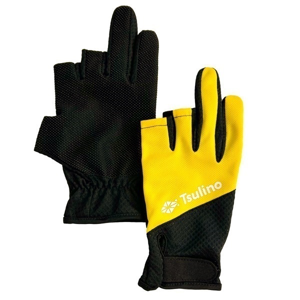 フィッシンググローブ3本カット(イエロー-L)