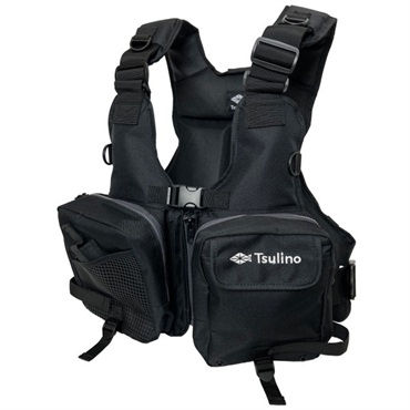 ゲームベスト TLV-10【ウェーディング用ライフジャケット/救命胴衣/ライフジャケット/ライフベスト】(ブラック-フリーサイズ)