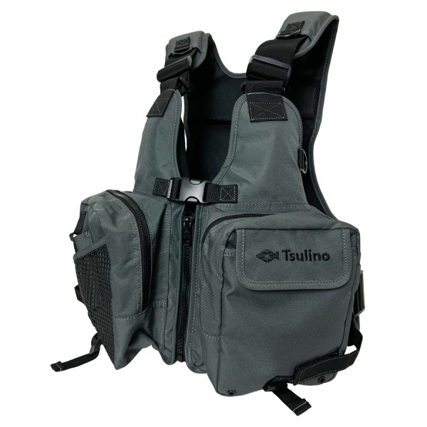 ゲームベスト TLV-10【ウェーディング用ライフジャケット/救命胴衣/ライフジャケット/ライフベスト】(クールグレー-フリーサイズ)